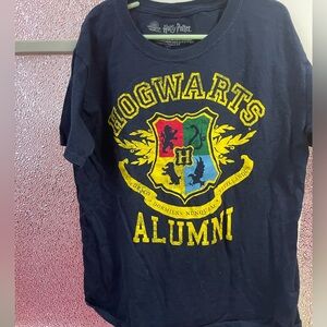 Warner Bros. Hogwarts Alumni Kids T-Shirt - Dark Blue and Yellow
